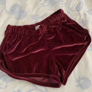 Brandy Melville Velvet Shorts